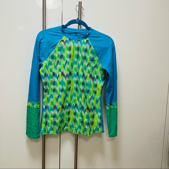 Prana Other - NWOT prAna Rash Guard Green and Turquoise Medium